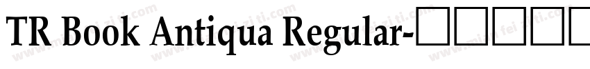 TR Book Antiqua Regular字体转换